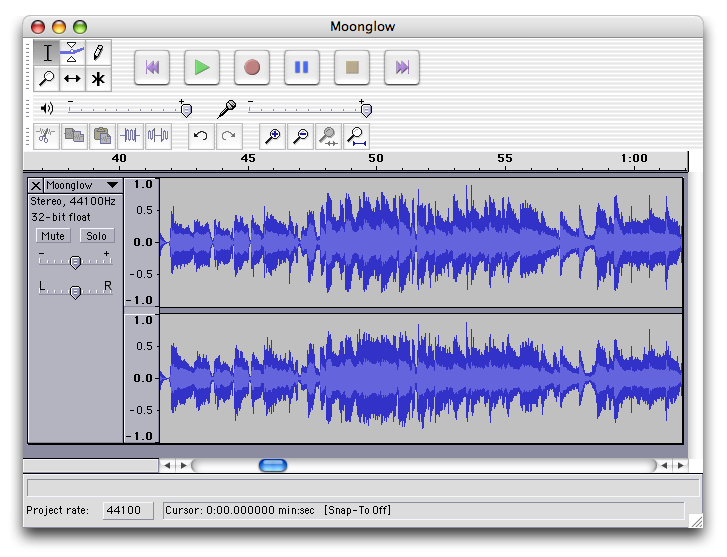 audacity-macosx Audacity is an excellent cross-platform, open-source audio manipulation program
