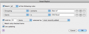 smart-playlist Making a smart playlist
