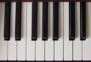 A piano keyboard A piano keyboard