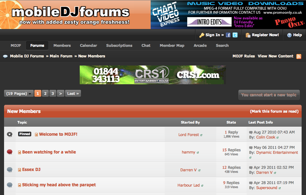 Mobile DJ forums