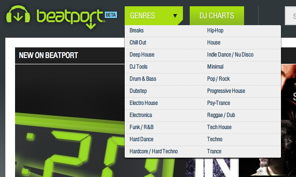 Beatport genres