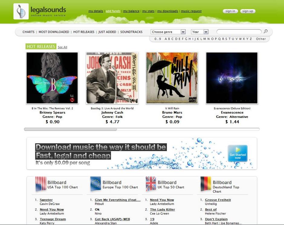One of the Russian MP3 sites whose prices are around a tenth of those in the West.