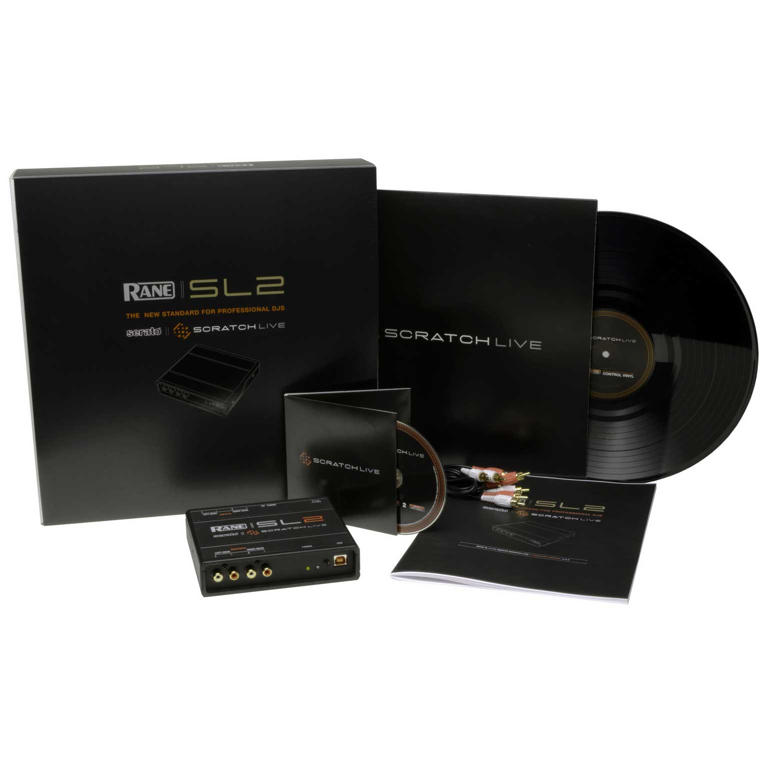 The Serato Scratch Live SL2 system. With this, you can DJ on any standard record decks/CDJs and mixer set-up.