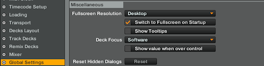 Starting in full screen mode Traktor Starting in full screen mode Traktor