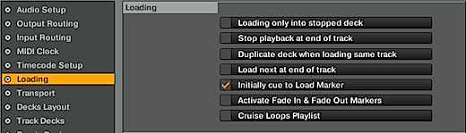 Initially cue to load marker Traktor Initially cue to load marker Traktor