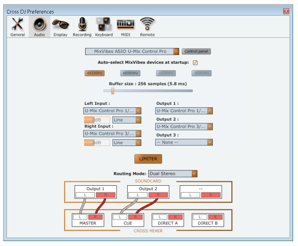 MixVibes Cross 2.0 audio routing MixVibes Cross 2.0 audio routing