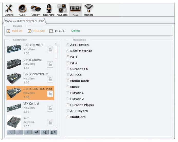MixVibes Cross DJ 2.0 controller mapping MixVibes Cross DJ 2.0 controller mapping