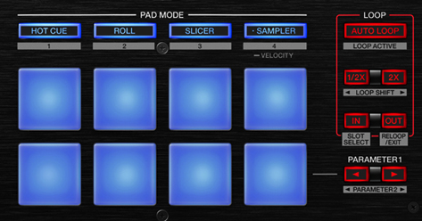Pioneer DDJ-SX pads and looping area Pioneer DDJ-SX pads and looping area
