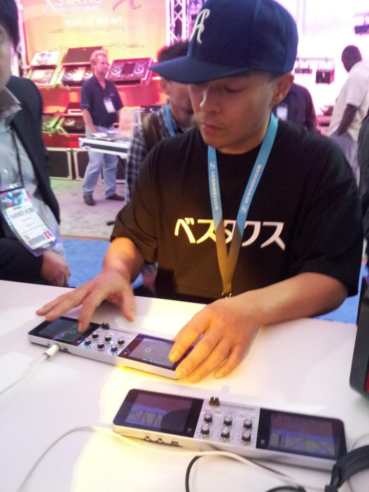 QBert trying out the PDJ at NAMM 2013