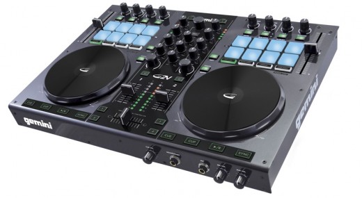 Gemini's G2V is a steel-contructed, large-jogwheeled, well specified two-channel controller for Virtual DJ.
