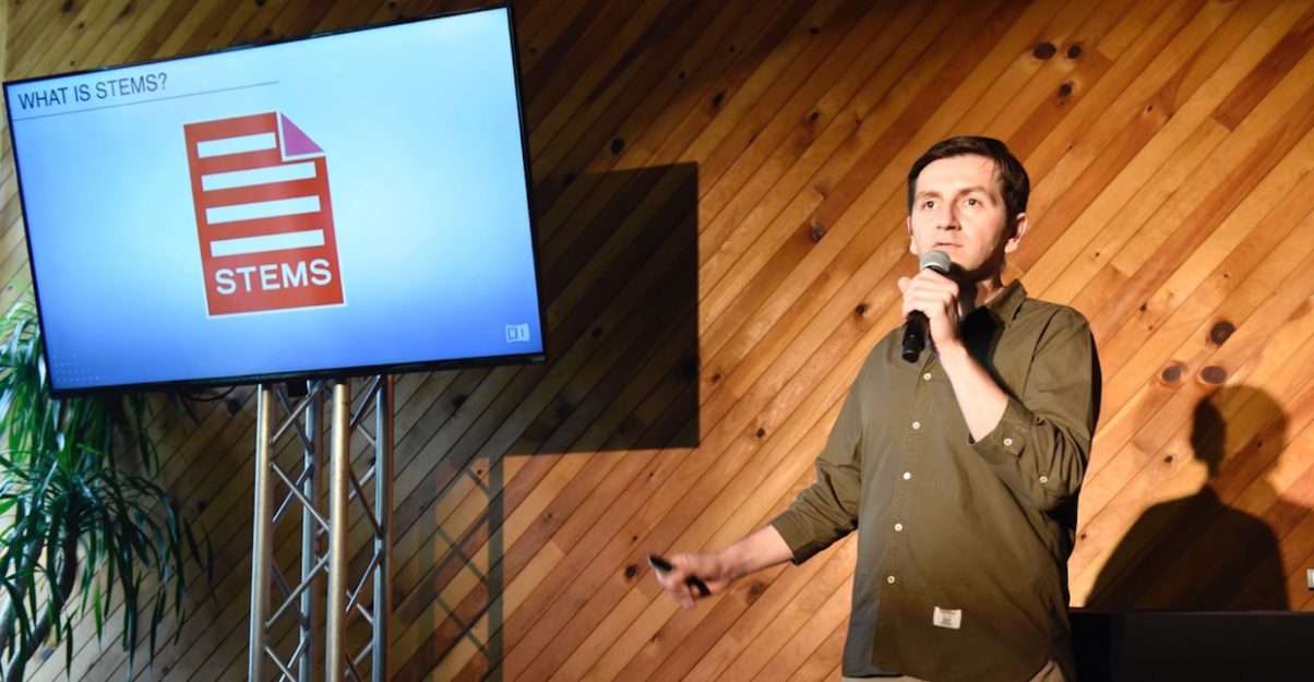 Mate Galic of Native Instruments announcing the new format, at Miami's Winter Music conference last Friday.