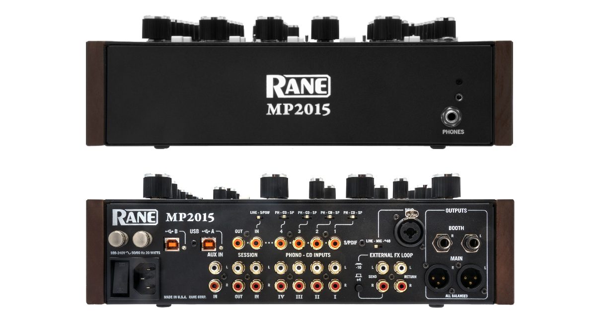 Rane MP2015 Front and Back