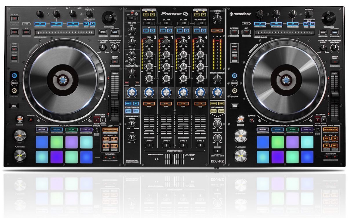 The DDJ-RZ offers one of the most comprehensive control surfaces of any DJ controller, getting close and in some ways surpassing that in even the best pro DJ booths.